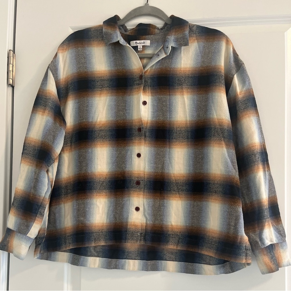 - MADEWELL Flannel Westlake Shirt In Allen Plaid Size Médium - Picture 4 of 13